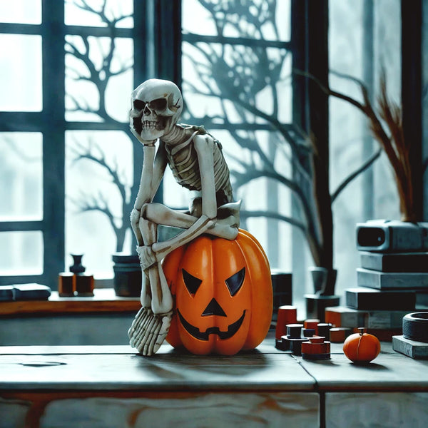 Esqueleto sobre Calabaza