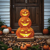 Calabaza Triple con Luz Led 33 x 19 cm