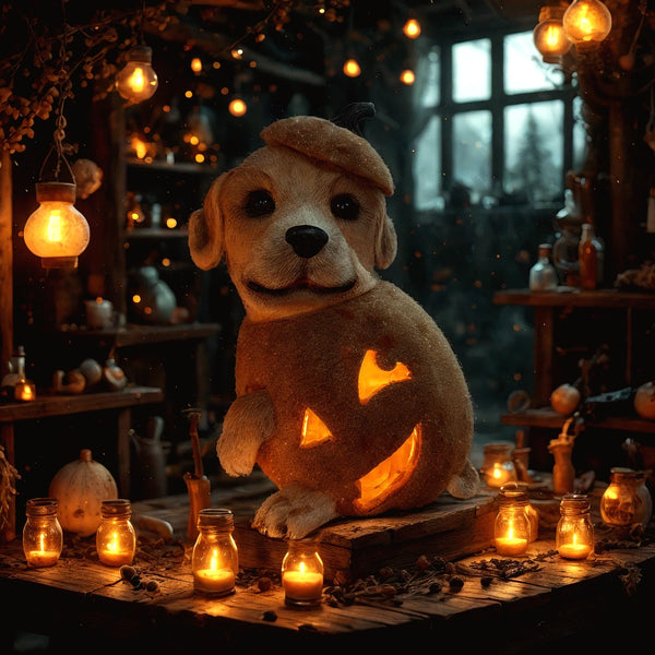 Perrito en Calabaza Led