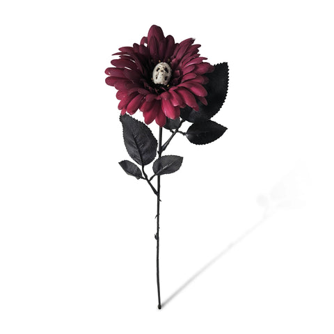 Flor Roja con Calavera