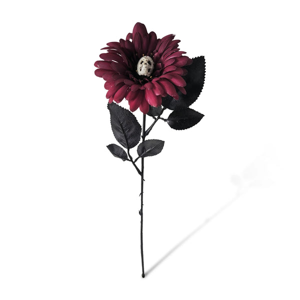 Flor Roja con Calavera