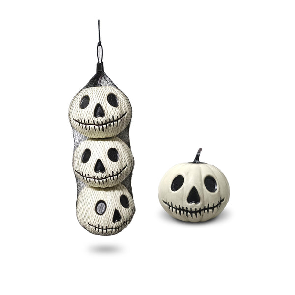 Pack de 3 Mini Calabazas Blancas