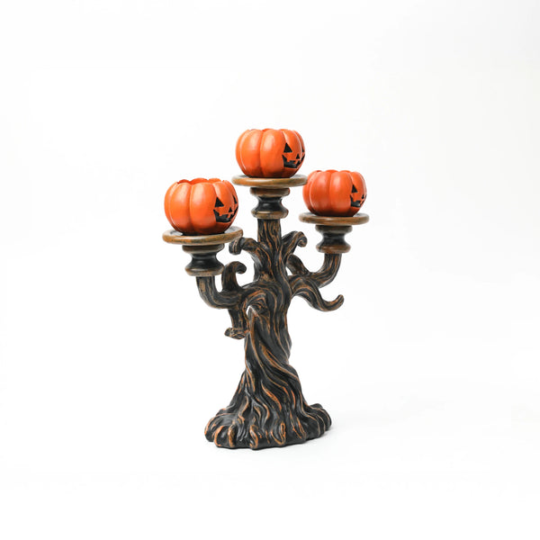 Candelabro Triple de Calabazas
