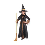 Disfraz de Bruja Elegante Negra y Dorada