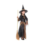 Disfraz de Bruja Elegante Negra y Dorada