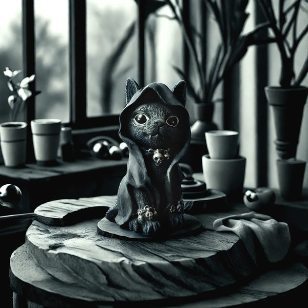 Gato Negro con Capa