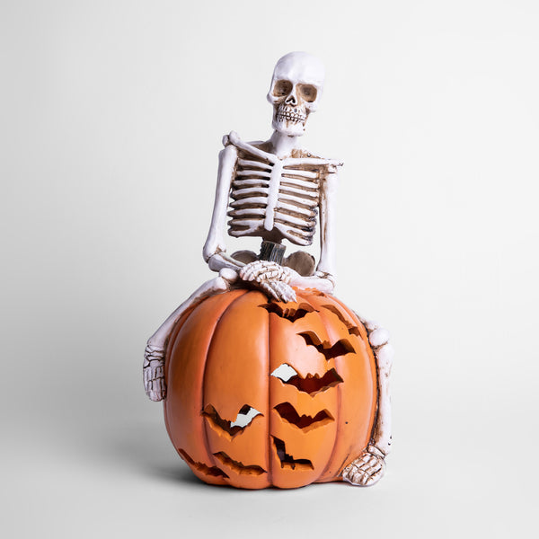 Adorno Esqueleto y Calabaza