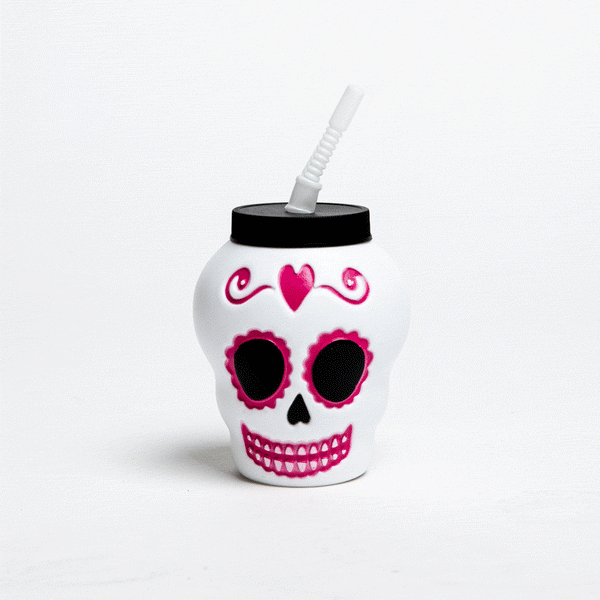 Vasito con Bombilla / Calavera